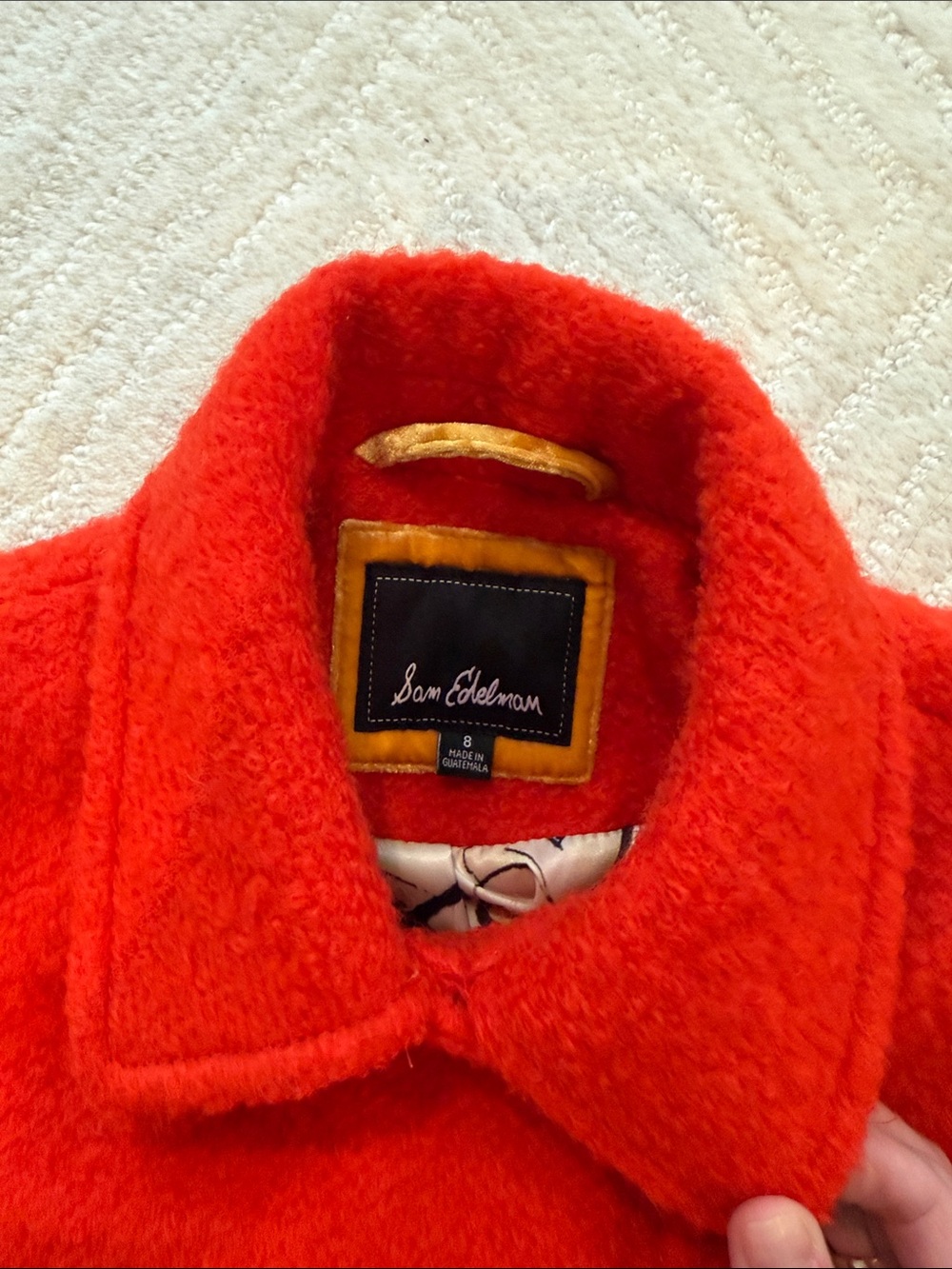 Sam Edelman Orange Double Breasted Coat - Picture 3 of 5